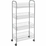 Metaltex Keuken/Badkamer Opbergtrolley Ascona 41x23x84 cm Wieltjes