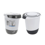 Mengkom met Deksel 1.5L Wit/Zwart