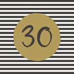 Duni Servetten 30 33x33 cm 20 Stuks Zwart/Goud/Wit