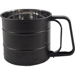 Meelzeef 10 cm Zwart/RVS