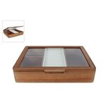 Acasiahouten Sieradendoos 19x19x22 cm Naturel