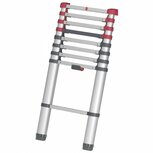 Hailo T80 Aluminium Telescoopladder 13 Treden + Stabilisatiebalk 111-380 cm