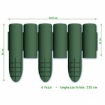 Bama Tuin Modulaire Rand Imitatiehout 38.5x15 cm 6 Stuks Groen