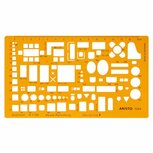 Aristo AR-5064 Architecten Meubelsjabloon Schaal 1:100 Oranje