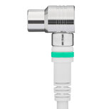 Technetix TN-RLA 21-3-S Coaxkabel Male - Female Haaks 90&deg; 3 M Wit/zilver