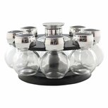 Kruidenrek Draaibaar + 8 Kruidenpotjes 21x12 cm Zwart