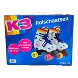 K3 Rolschaatsen Maat 30-33 Wit/Regenboog