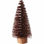 Decoratie Kerstboompje 14 cm Bruin