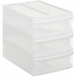 Rotho SYSTEMIX Design Ladekast met 3 Lades 26.5x19.2x23.3 cm Wit