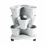 Bama Trifoglio Plantenbak met Wieltjes 40x51 cm Wit