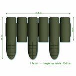Bama Tuin Modulaire Rand Imitatiehout 38.5x15 cm 6 Stuks Bruin
