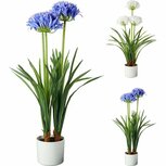 Kunstplant Agapanthus 50x80 cm Blauw/Wit Assorti