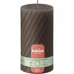 Bolsius Rustiek Twist Stompkaars 13x6.8 cm Rustic Taupe
