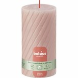 Bolsius Rustiek Twist Stompkaars 13x6.8 cm Misty Pink