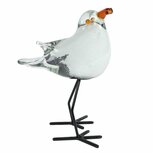 Glazen Sculptuur Zeemeeuw 12x8,5x16 cm