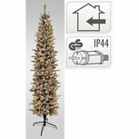 Decoratie Dennenboom met Sneeuw + LED-Verlichting 180 cm Groen/Wit