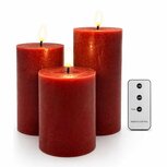 Decoratie LED Kaarsen Set Rood