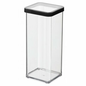Rotho LOFT Bewaardoos 10x10x21 cm 1.5L Zwart/Transparant