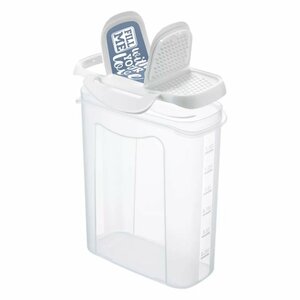 Rotho CLIC & LOCK Bewaar- en Strooidoos 1.5L Wit/Transparant