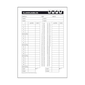 Scoreblok Klaverjassen 5 Blok Van 50 Vel