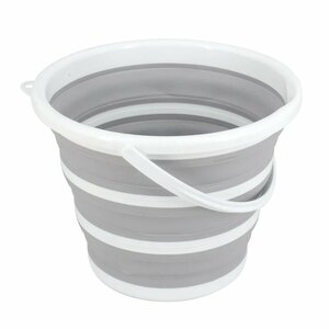 Clean Home Opvouwbare Emmer 10L Grijs/Wit