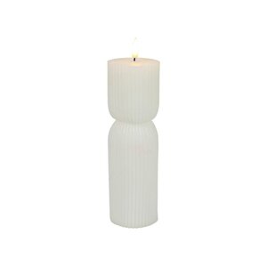 LED Kaars Ribbel 7x22.5 cm Wit