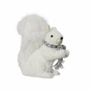 Decoratie Eekhoorn 20x11x24 cm Wit