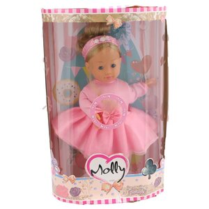Molly Dansende Pop 40 cm + Geluid Roze