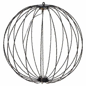 LED Bal 40 cm 240 LEDs Warm Wit Licht Zwart/Metaal
