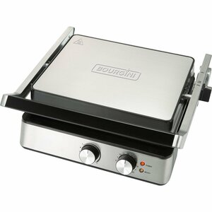 Bourgini Pure Contact Grill RVS/Zwart