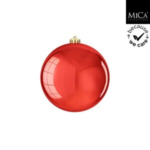Mica Decorations Kerstbal Onbreekbaar 15 cm Rood