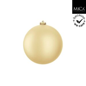 Mica Decorations Kerstbal Onbreekbaar 15 cm Mat Goud