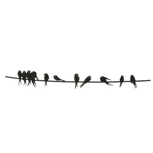 Metalen Muur Decoratie Vogels Zwart