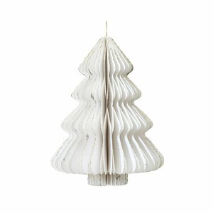 Decoris Papieren Boom 11.3x15 cm Wit