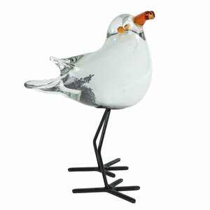 Glazen Sculptuur Zeemeeuw 12x8,5x16 cm