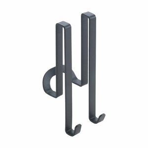 Metaltex Dubbele Haak voor aan Douchewand 5x6x14 cm Zwart