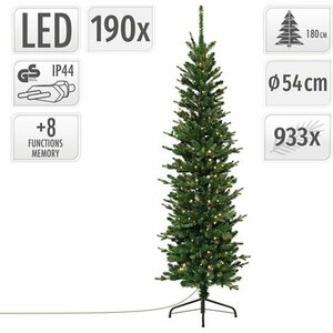 Decoratie Dennenboom + LED-Verlichting 180 cm Groen