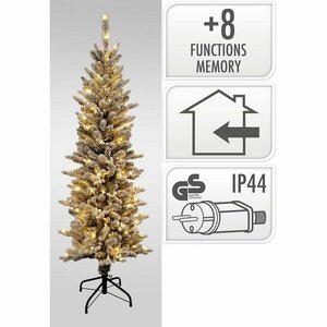 Decoratie Dennenboom met Sneeuw + LED-Verlichting 150 cm Wit/Groen