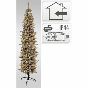 Decoratie Dennenboom met Sneeuw + LED-Verlichting 180 cm Groen/Wit
