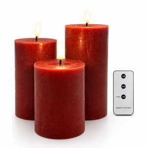 Decoratie LED Kaarsen Set Rood