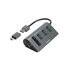 Hama OTG-hub/kaartlezer 5-poorts 3x USB-A SD MicroSD Incl. USB-C-adapter_