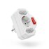 Hama Stopcontactadapter 3-voud. 1x Geaard Stopcontact 2x Euro Schakelaar Wit_