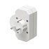 Hama Stopcontactadapter 3-voud. 1x Geaard Stopcontact 2x Euro Schakelaar Wit_
