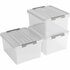 Curver Handy+ Opbergboxen 3x35L Transparant/Grijs_