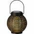 Lumineo Solar Metalen Lantaarn 14x16 cm Zwart/Goud_