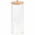 Eleganza Wattenschijfjes Container 7x19 cm Bamboe/Transparant_