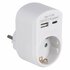 Scanpart Doorvoerstekker met RA en 1x USB-A + 1x USB-C Wit_