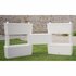 Bama Brick Koppelbare Plantenbakken 75L 59x23x27 cm 5 Stuks Wit_