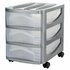 Bama Big Hobby Ladesysteem met 3 Laden 30x30x40 cm Zilver/Wit_