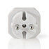 Nedis PSSPL200C1WT Stopcontactsplitter 2-weg Eurostopcontact Wit_